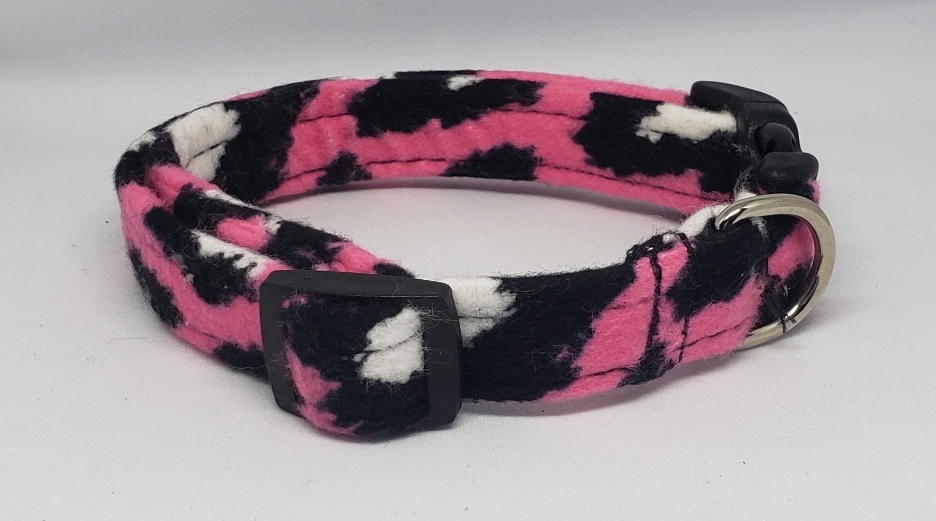 Pink Leopard Flannel Collar