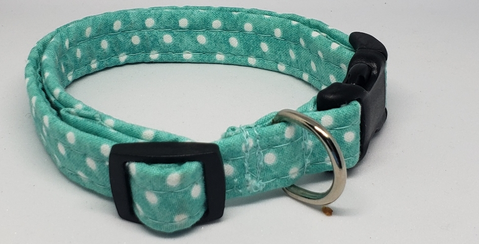 Turquoise Dot Cotton Collar