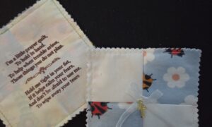 Pray Quilt LadyBugs and Flowers